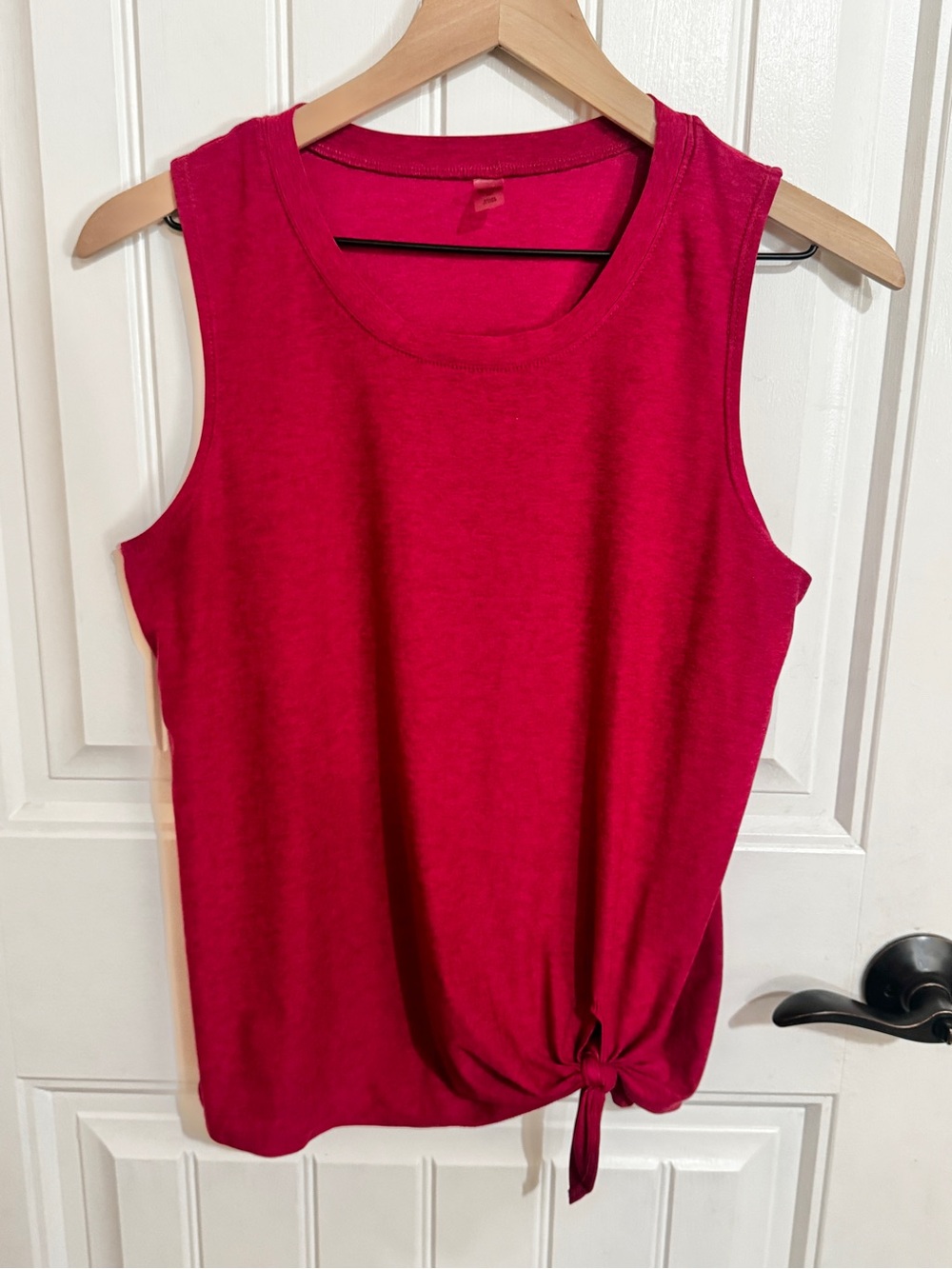 Beyond Yoga All For Ties Tank Medium Pink Red Side Knot